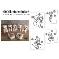 ITH Stickdatei - Lichtbeutel Winterboys